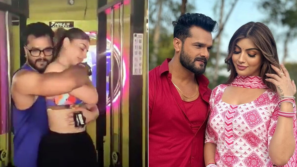 ट्रोल्स की नहीं खेसारी को परवाह, आकांक्षा संग ज‍िम में किया रोमांस, Video