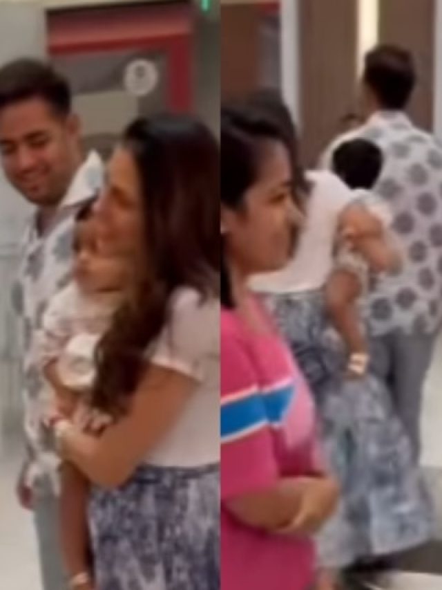 बेटी वेदा को गोद में लेकर देसी मॉम की तरह दिखीं श्लोका अंबानी, पति आकाश भी दिखे साथ