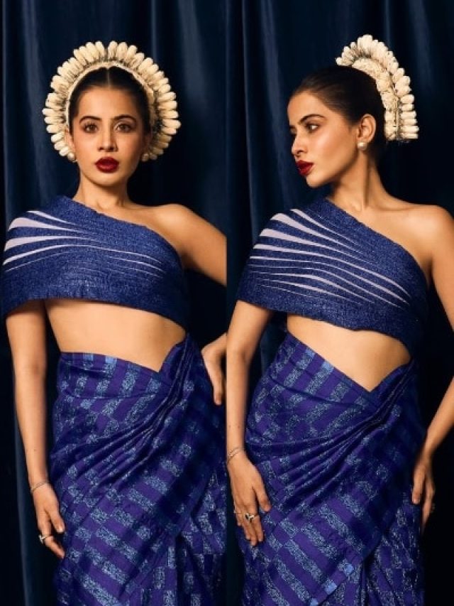 जब अतरंगी URFI ने सतरंगी कपड़े छोड़ स्टाइल से लपेटी साड़ी, संस्कारी लुक में भी दिया था ट्विस्ट