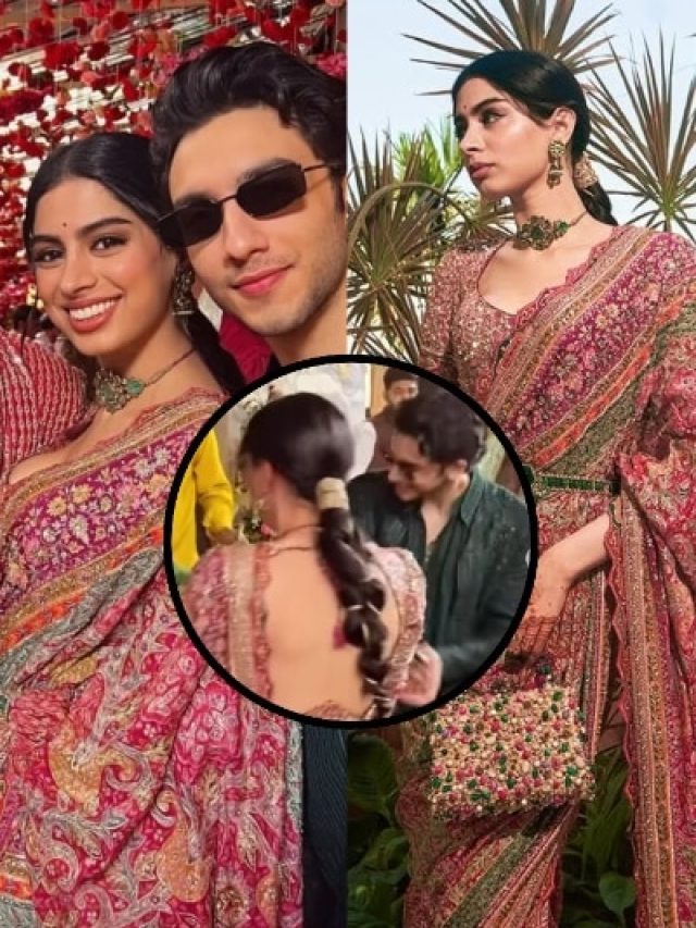 रूमर्ड BF संग कलरफुल साड़ी पहन शादी में पहुंची थीं खुशी कपूर, बैग की कीमत उड़ा देगी होश