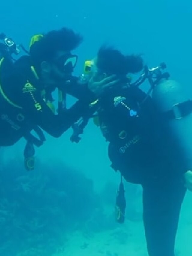 समंदर के अंदर पति संग सोनाक्षी सिन्हा का रोमांस, इस जगह मना रहे वेकेशन