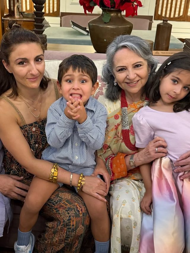 80 साल की हुईं शर्म‍िला, नात‍िन-पोतों संग मनाया पटौदी पैलेस में जश्न, छा गईं बहू करीना