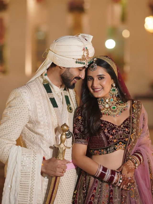 मशहूर एक्ट्रेस ने विवाह पंचमी पर रचाई शादी, दूल्हे संग हुई रोमांटिक, सामने आईं फोटोज