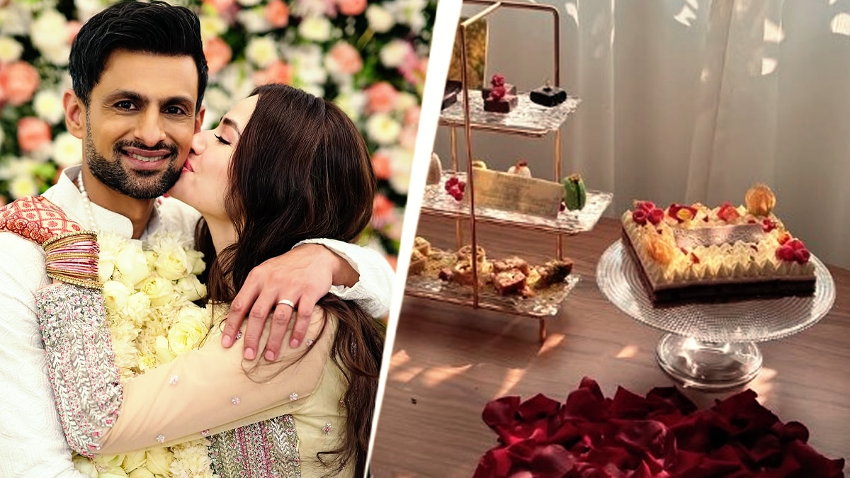 एनिवर्सरी पर तीसरी पत्नी संग रोमांटिक हुए शोएब मलिक, मनाया जश्न, एक्ट्रेस ने दिखाई झलक