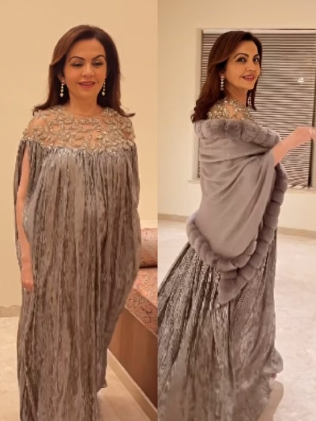 नए साल में नीता अंबानी का नया अवतार, क्रिस्टल पत्तियों से सजे काफ्तान गाउन में बिखेरा जलवा
