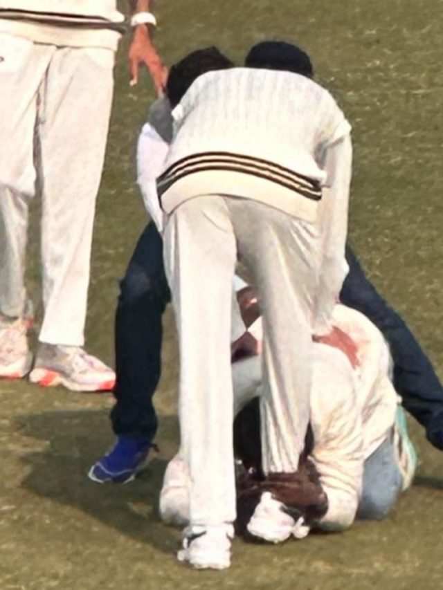 सुरक्षा घेरा तोड़कर कोहली से मिलने पहुंचा फैन... छुए पैर, VIDEO