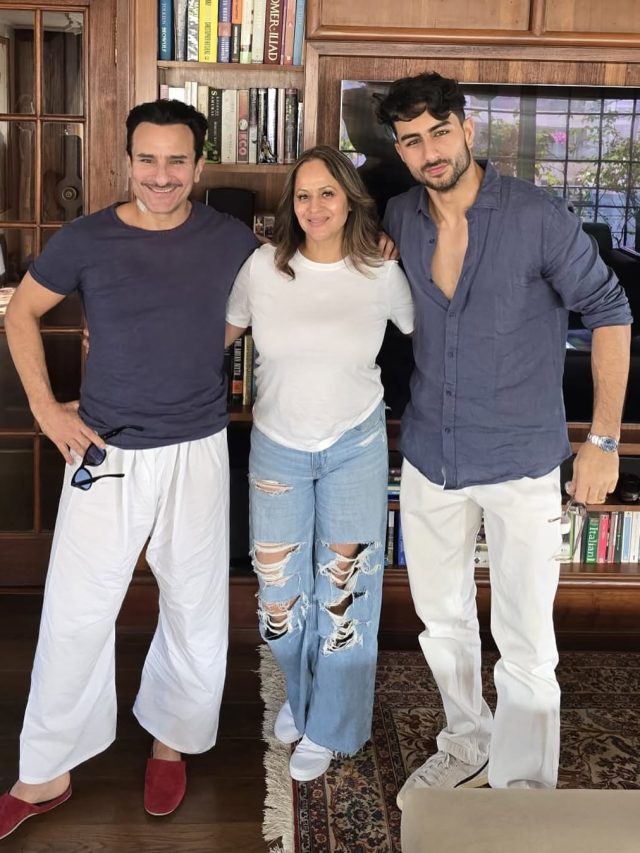 बड़े बेटे इब्राहिम संग दिखे सैफ, गर्दन की पट्टी पर गया यूजर्स का ध्यान, फोटो वायरल