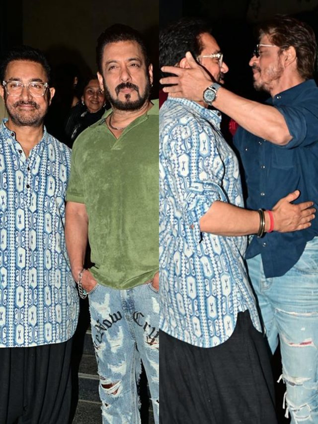 'लवयापा' की स्क्रीनिंग में पहुंचे सलमान-शाहरुख, आमिर ने दोस्तों को लगाया गले, दिखा याराना