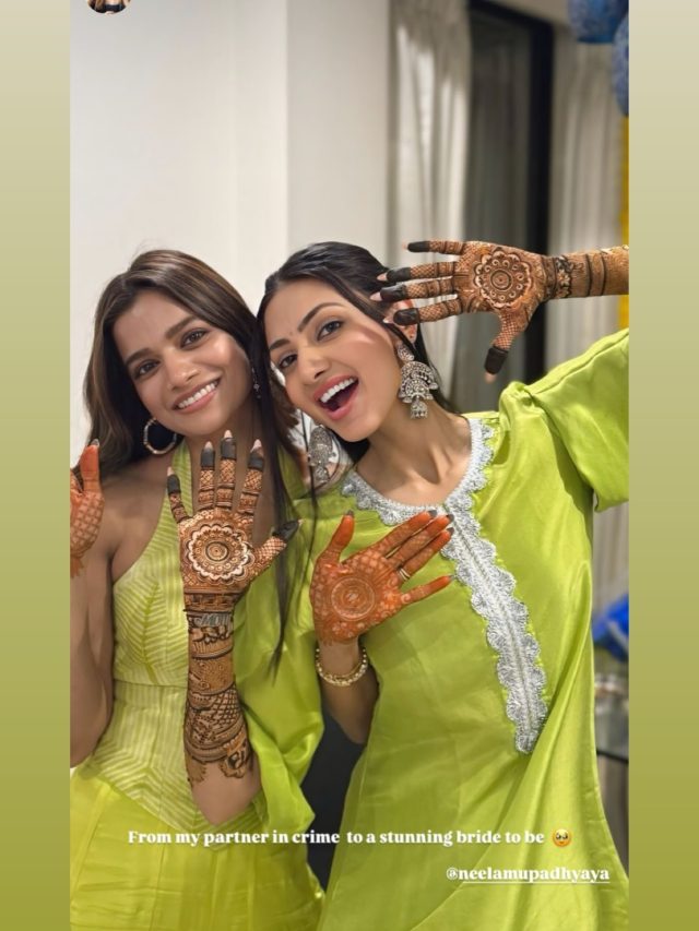 'प्रियंका की भाभी' को लगी पिया के नाम की मेहंदी, हरे शरारा में छाईं नई दुल्हन, Photos