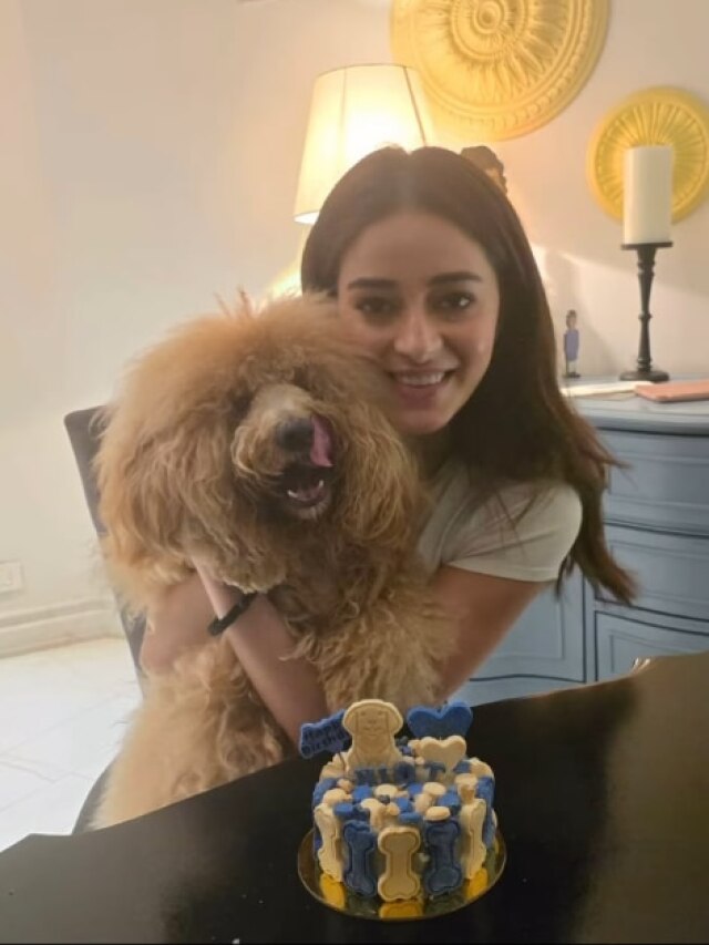 अनन्या पांडे ने मनाया अपने डॉगी का बर्थडे, मंगवाया स्पेशल बोन केक