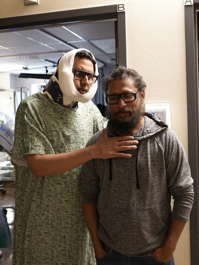 चेहरे पर पट्ट‍ियां, डायरेक्टर का पकड़ा गला, जानें अभ‍िषेक बच्चन को क्या हुआ?