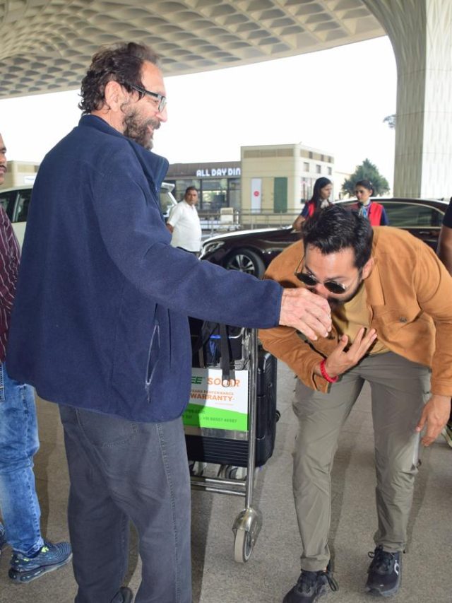 एयरपोर्ट पर किसे देखकर पैर छूने को दौड़े वरुण धवन? वायरल हो गई ये मुलाकात