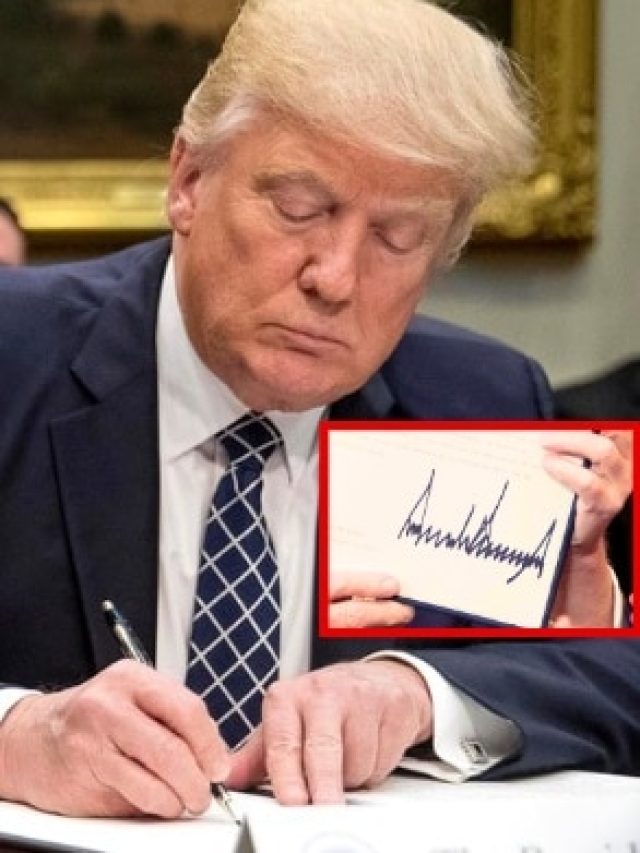 पेन पकड़ा और लिखते चले गए... आखिर डोनाल्ड ट्रंप अपने साइन में इतना लंबा क्या लिखते हैं?