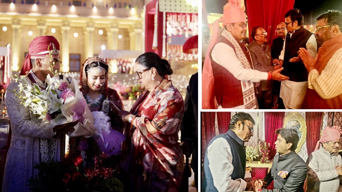 वसुंधरा राजे, भजनलाल से लेकर किरोड़ीलाल... शिवराज के बेटे की शाही शादी में देखिए कौन-कौन आया