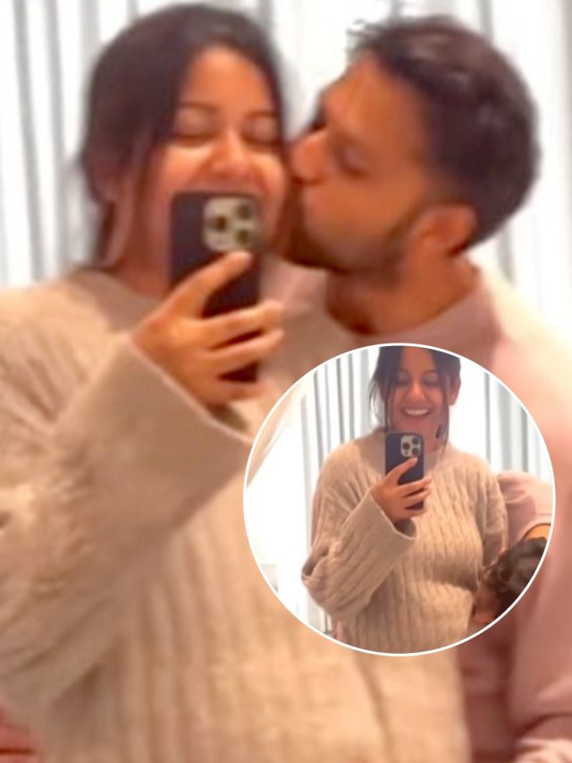 दूसरी बार मां बनने वाली है मशहूर एक्ट्रेस, फ्लॉन्ट किया बेबी बंप, पति ने किया Kiss