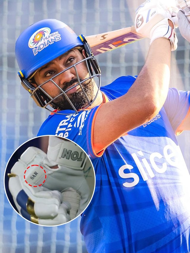 रोहित शर्मा के ग्लव्स पर द‍िखे 3 'रहस्यमयी' अक्षर, फैन्स ने कर द‍िया ड‍िकोड, VIDEO