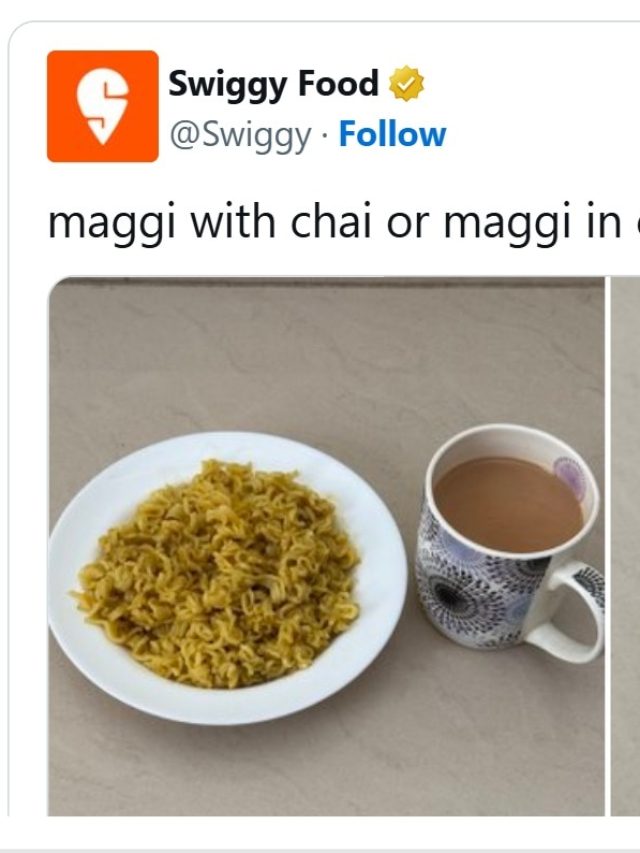 चाय के साथ मैगी या चाय में मैगी? Swiggy के पोस्ट पर लोग बोले- ये फूड क्राइम