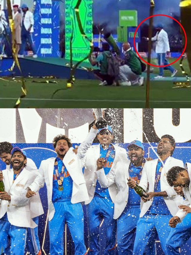 शैंपेन की बोतल खुलते ही मंच से उतरे मोहम्मद शमी, रोजा विवाद के बीच जीता दिल, VIDEO