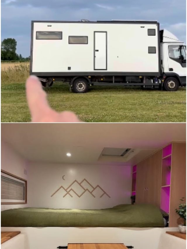 ट्रक को बनाया लग्जरी होम, किंग साइज बेड, किचन, बाथरूम... ये सब कुछ कर दिया फिट