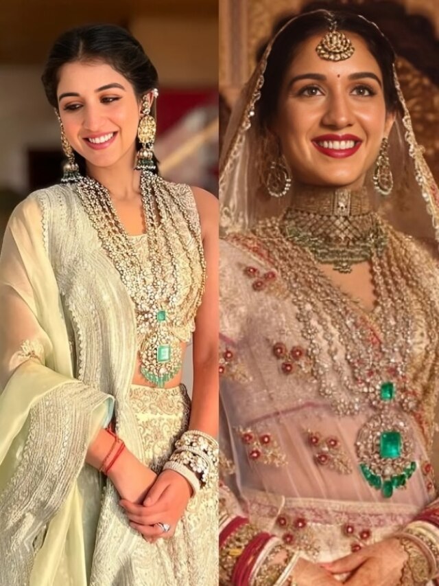 राधिका मर्चेंट ने दोबारा पहना अपनी शादी वाला हार, पेस्टल ग्रीन लहंगे में खूबसूरत लगीं छोटी बहू