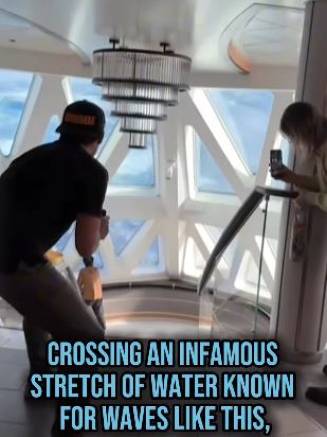 40 फुट ऊंची लहरों से टकराई क्रूज शिप, इधर-उधर गिरने लगे यात्री, देखें वीडियो