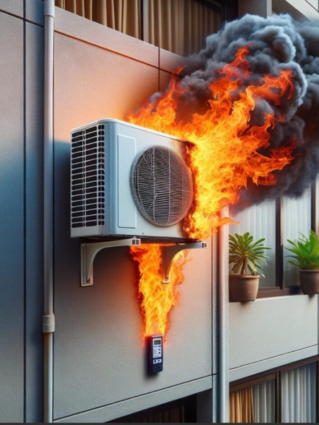 AC से घर में लगी आग, एक महिला की हालत नाजुक, धू-धू कर जला फ्लैट