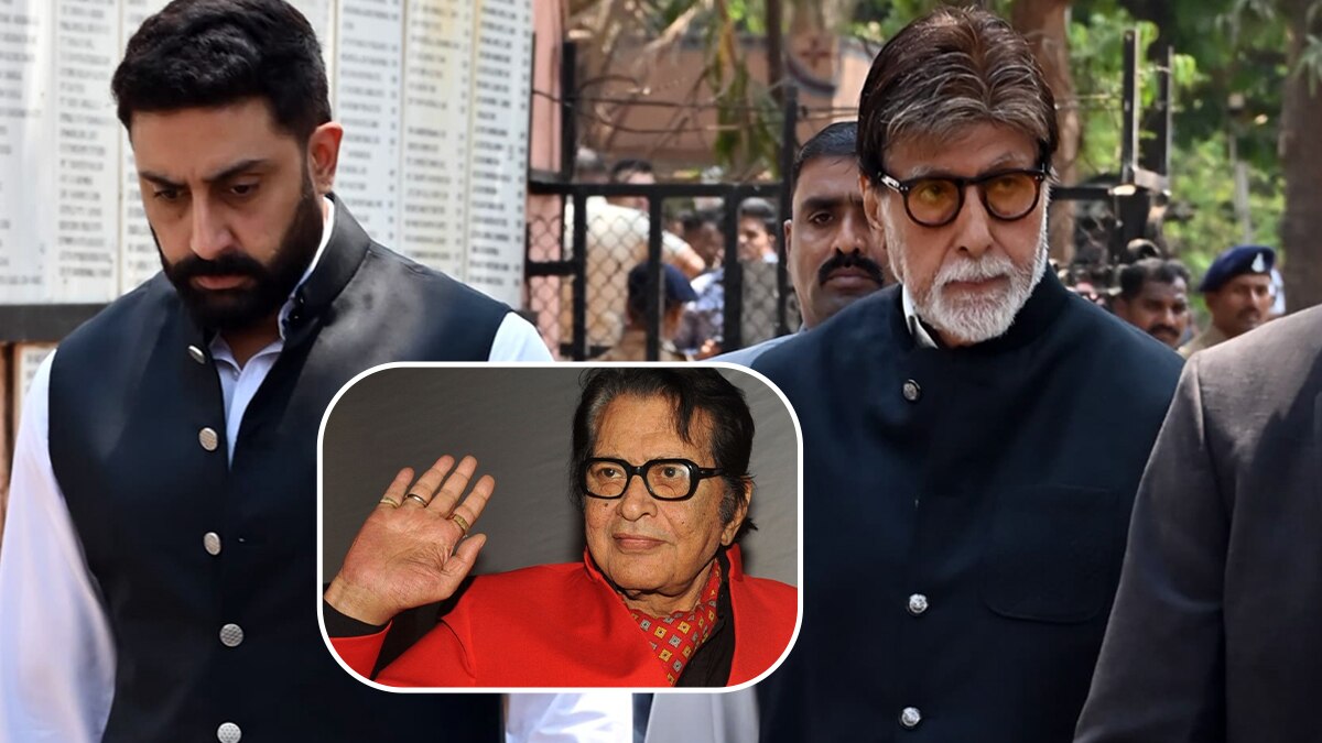 बेटे संग श्मशान घाट पहुंचे अमिताभ, दोस्त मनोज कुमार को दी अंतिम विदाई, Photos