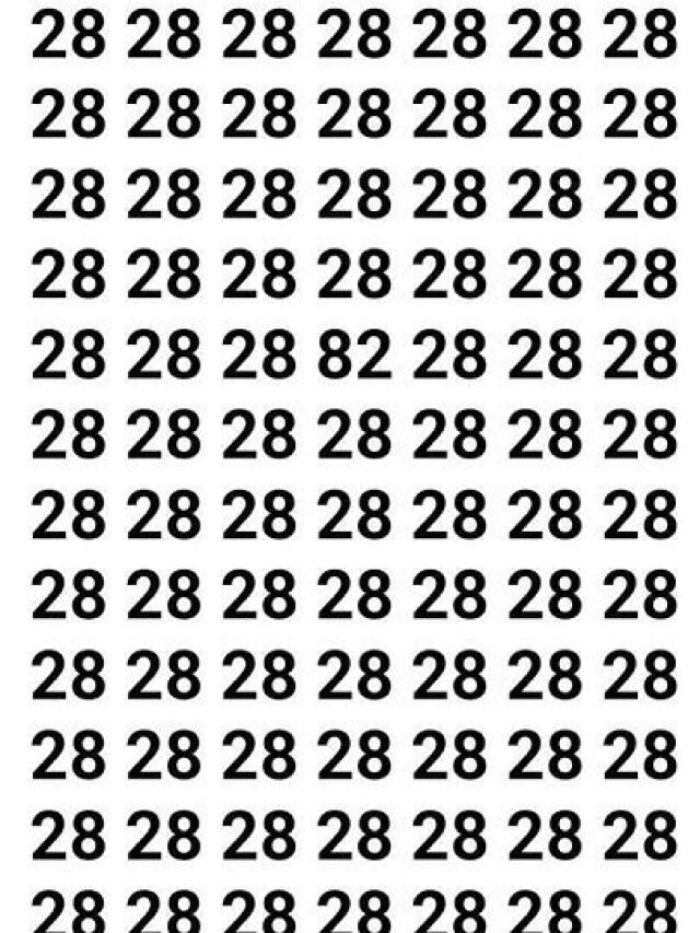 तस्वीर में 28 के बीच छिपा है 82, 10 सेकंड में ढूंढने वाला कहलाएगा जीनियस