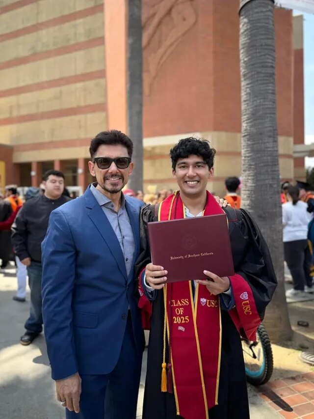 ग्रेजुएट हुआ माधुरी का बड़ा बेटा, गर्व से फूला पिता का सीना, बोले- इससे बेहतर तोहफा...