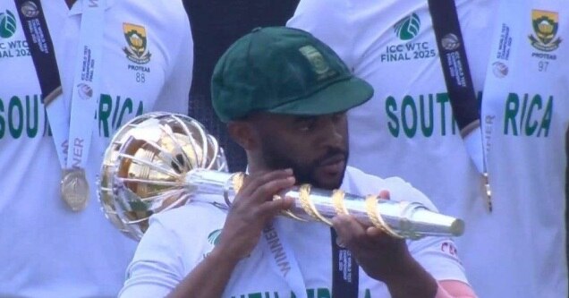 टेम्बा बावुमा ने WTC मेस को बनाया 'बाजूका', जीत के बाद सेलिब्रेशन वायरल