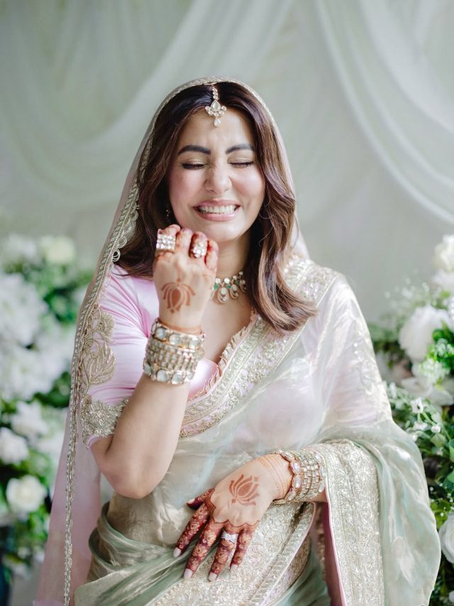 नई दुल्हन हिना खान ने शेयर की शादी की UNSEEN फोटोज, साड़ी-घूंघट में दिखा 'खूबसूरत' अवतार