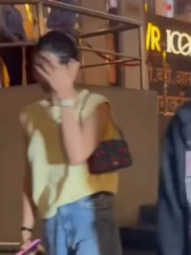 'BF' संग कपूर खानदान की लाडली, कैमरा देख चुराई नजरें-छिपाया चेहरा, VIDEO