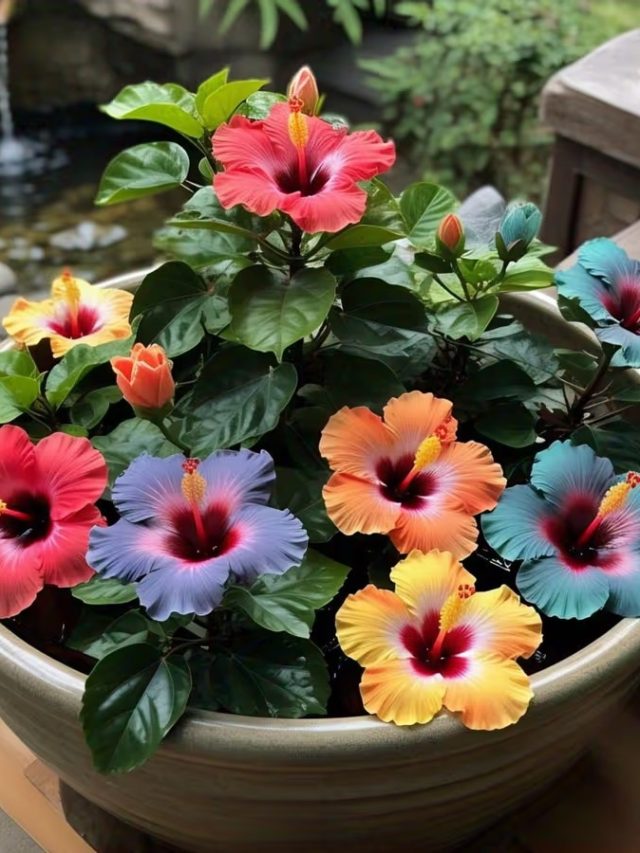 এক গাছেই বিভিন্ন রং-এর ফুল, জবার কলম বানান এভাবে