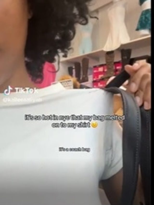 गर्मी की वजह से टी-शर्ट पर पिघलकर चिपक गया हैंडबैग, वीडियो वायरल