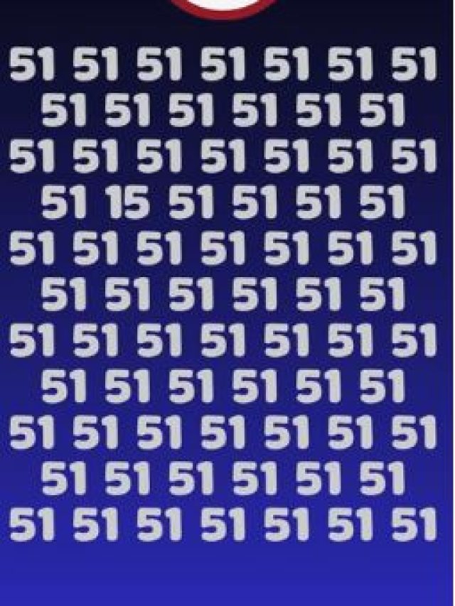 51 के बीच छिपा है 15, सिर्फ तेज दिमाग वाले ही 10 सेकंड में खोज पाएंगे