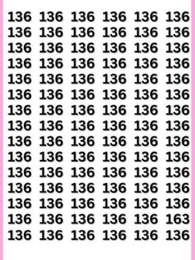 '136' के बीच छिपा है '163', 10 सेकंड में ढूंढने का चैलेंज