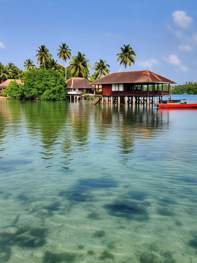 पानी के बीच तैरते गांव को देखा है आपने