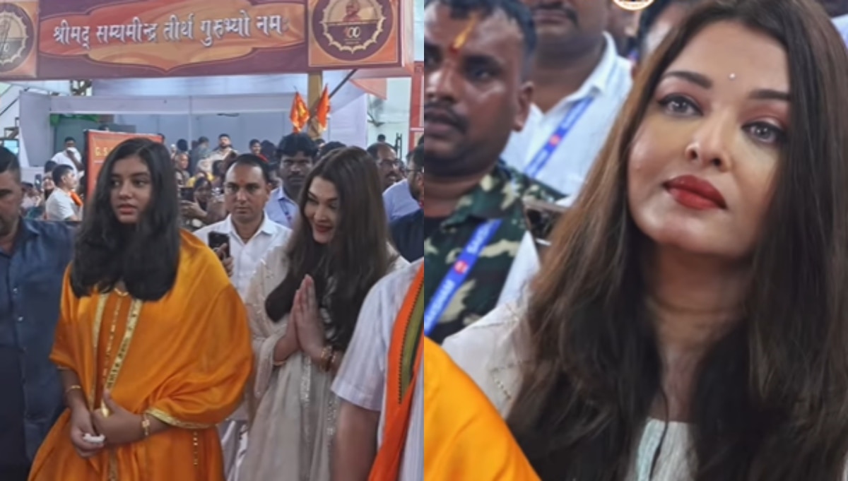 बेटी आराध्या संग गणपति के दर्शन करने पहुंची ऐश्वर्या, सिंपल लुक में छाईं, फैंस हुए फिदा