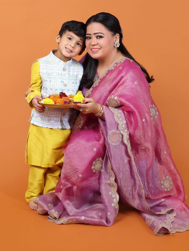 भारती के घर विराजे गणपति, बेटे ने बजाया ढोल, कॉमेडियन बोलीं- बाप्पा से बेटी मांगी है