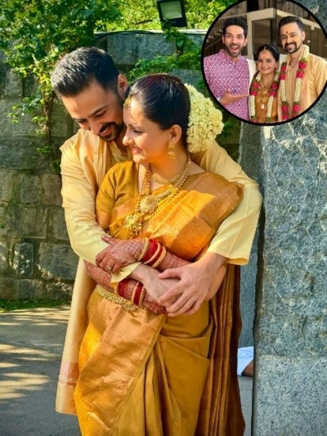 ‘गोपी बहू’ बनीं दुल्हन, गोल्डन साड़ी में पति वरुण संग की ट्विनिंग! देखें रोमांटिक Photos