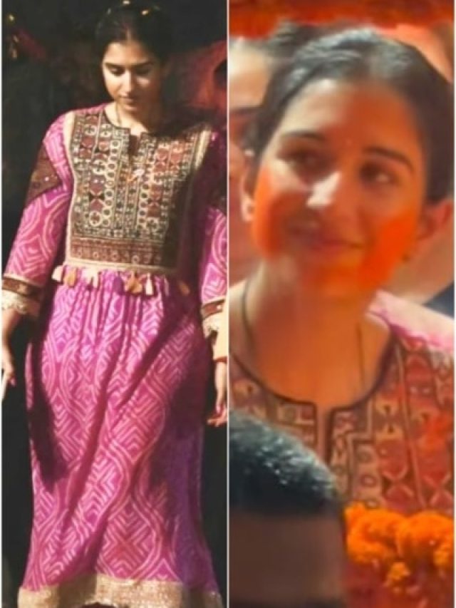गुलाबी अनारकली सूट में अंबानी बहू राधिका ने किया बप्पा को विदा, भक्ति में दिखीं लीन