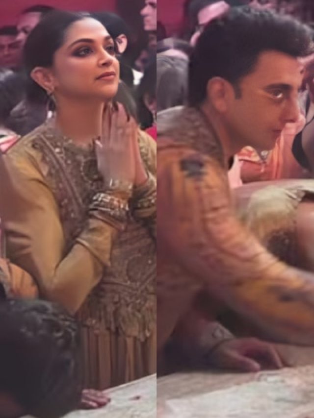 गणेशोत्सव में छाया रणवीर-दीपिका का गोल्डन लुक, एंटीलिया पहुंचे थे गणपति दर्शन करने