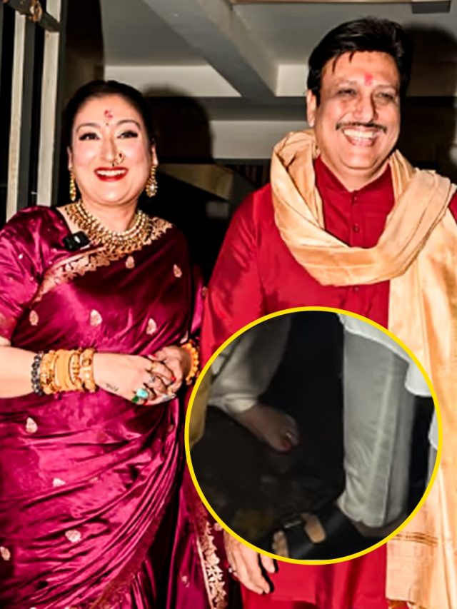 गोविंदा ने विदा किए गणपति, पत्नी सुनीता संग लगाए ठुमके, खुश दिखा बेटा यश