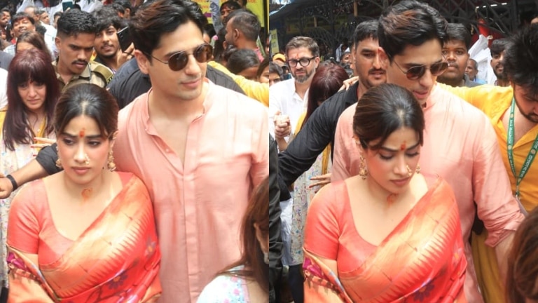 लाल बाग के राजा के दर्शन को पहुंचीं जाह्नवी, भीड़ में धक्का-मुक्की से हुईं परेशान, Video