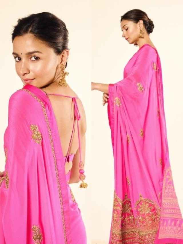 275 घंटों में बनी 'पटाखा' गुलाबी साड़ी में सुंदर लगीं आलिया भट्ट, कीमत जानकर चकरा जाएगा दिमाग