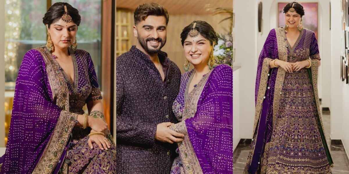 बांधनी लहंगा पहन सगाई में चमकी थीं अर्जुन कपूर की बहन, 'मां' से जुड़ा था खास कनेक्शन