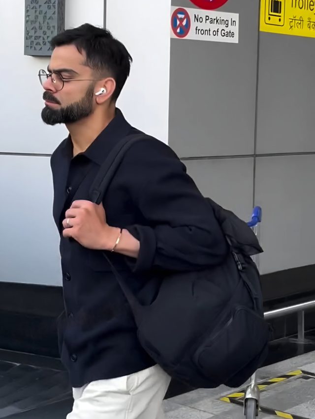 ब्लैक शर्ट, स्टाइलिश चश्मा... ऑस्ट्रेलिया रवाना होने से पहले खास लुक में दिखे कोहली