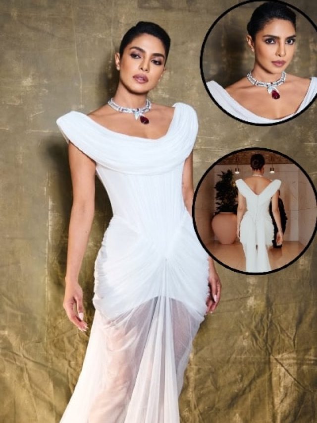 प्रियंका चोपड़ा ने लाखों की ड्रेस पर पहना करोड़ों का हार, लगीं 'स्नो वाइट'