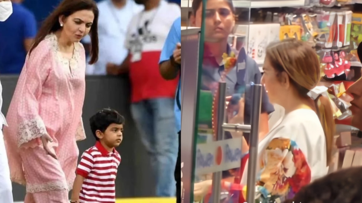 नीता अंबानी ने पोते पृथ्वी के लिए खरीदे खिलौने, वाइट टी-शर्ट में छाया कैजुअल लुक, VIDEO