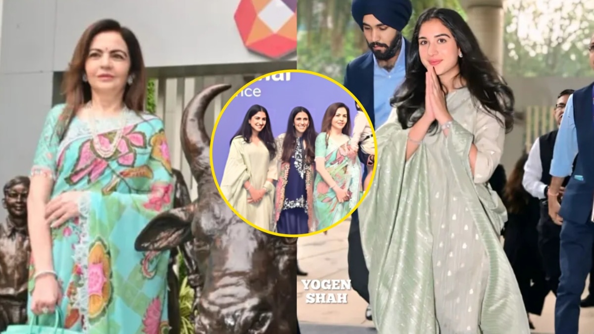 फूलों वाली साड़ी में नीता ने दी बहुओं को टक्कर, श्लोका और राधिका का दिखा ऐसा रूप